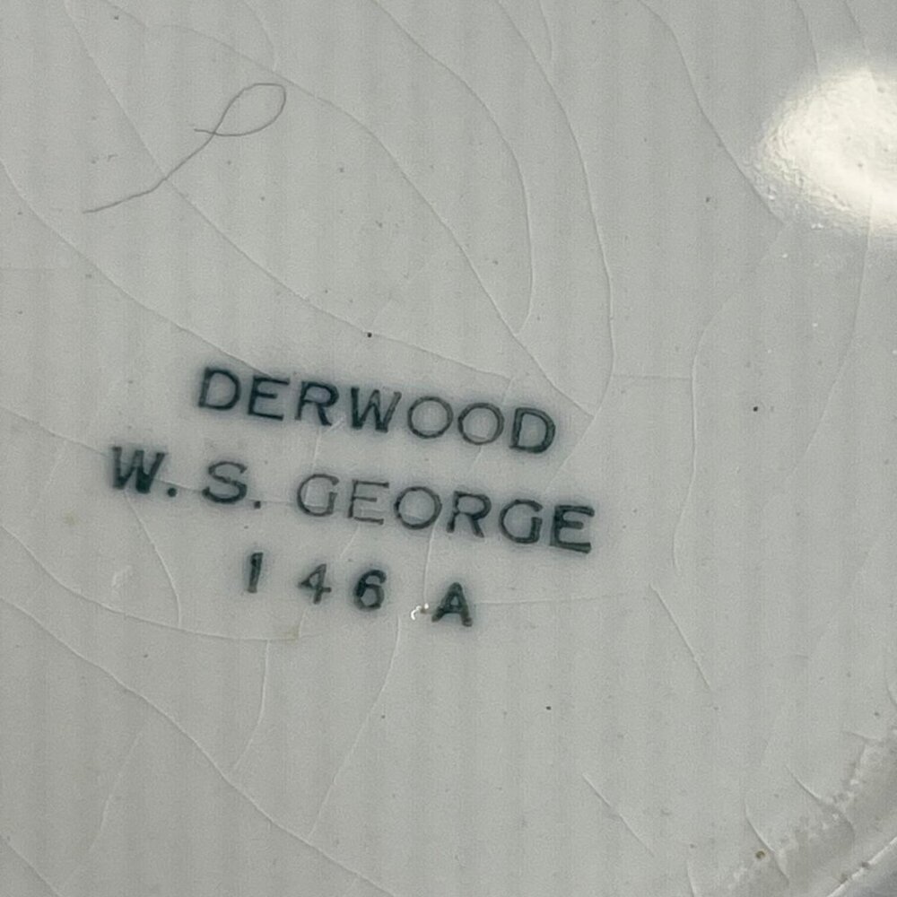 Vintage Derwood W.S. George Porcelain Dish with Pink Floral Design and Gold Trim - Picture 4 of 4